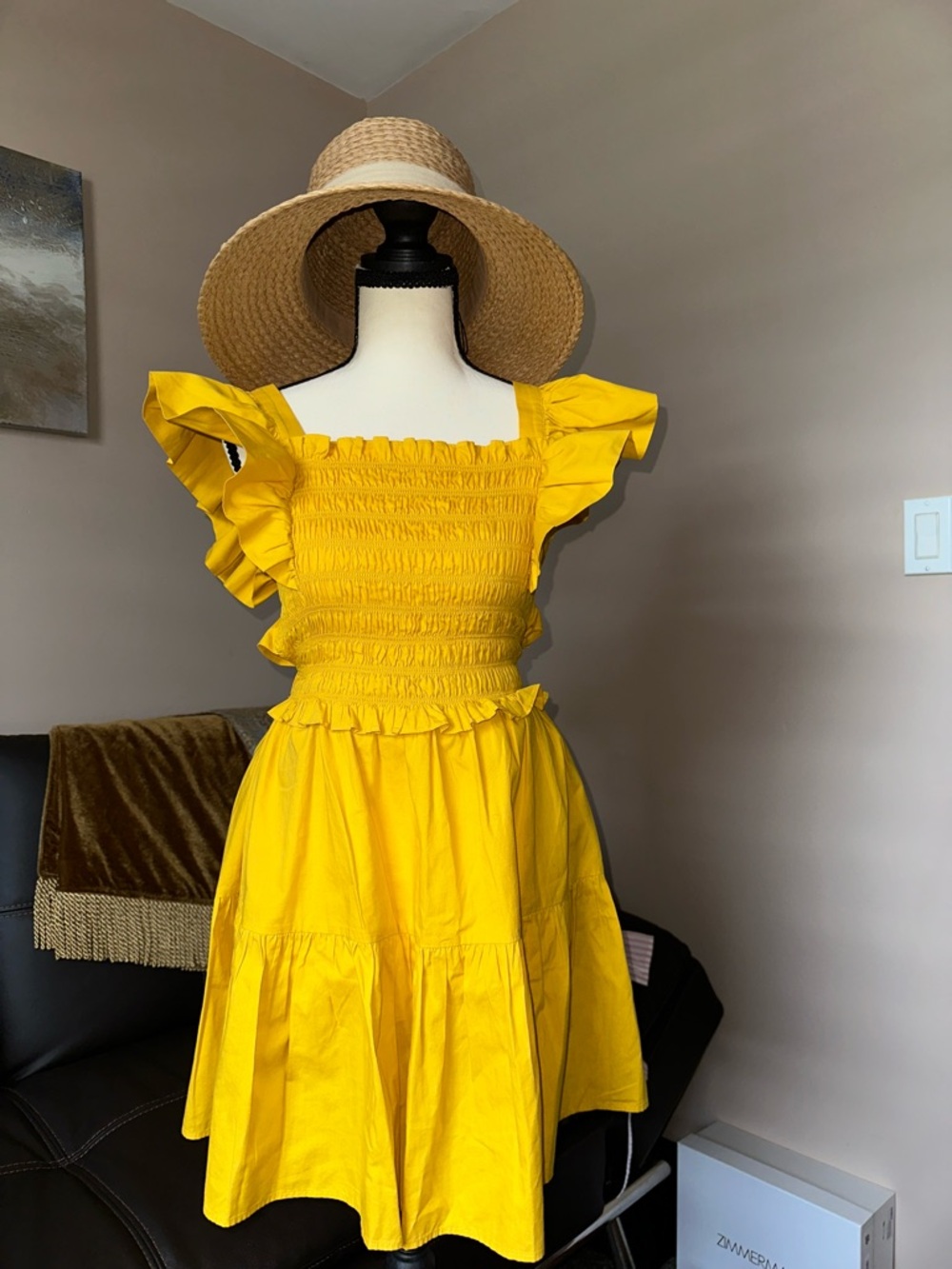 Sunny Yellow Ruffled Sundress by Sea XS